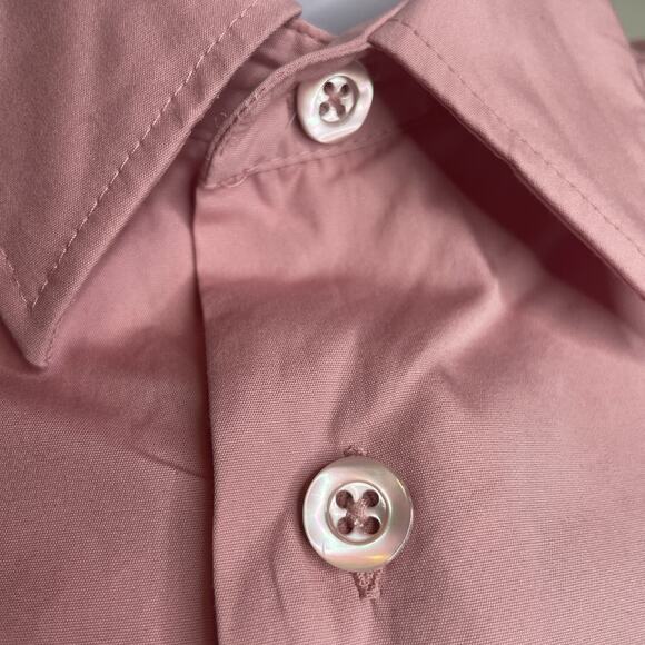 Ami Alexandre Mattiussi Men's Pink Button Up Shirt Size 36 Euro Summer Tailored - Picture 13 of 15